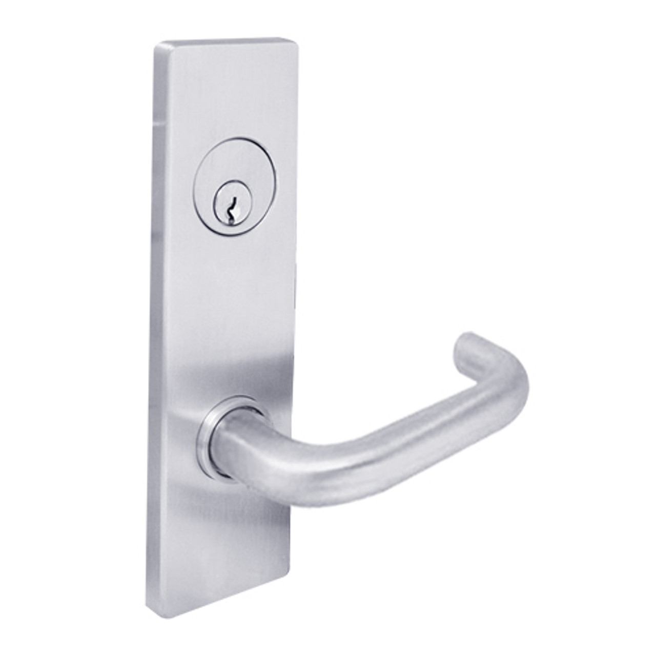 MSE-R-T-82-625 TownSteel Double Cylinder Storeroom Heavy Duty Low Escutcheon Mortise Lock with Tango Lever in Bright Chrome