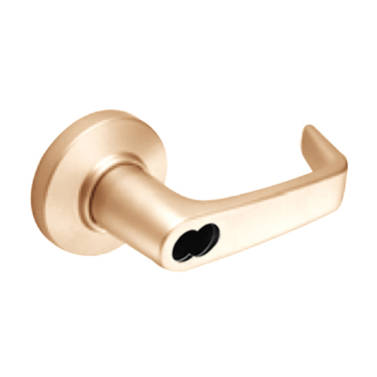 9K57H15CS3611 Best 9K Series Hotel Cylindrical Lever Locks with Contour Angle with Return Lever Design Accept 7 Pin Best Core in Bright Bronze