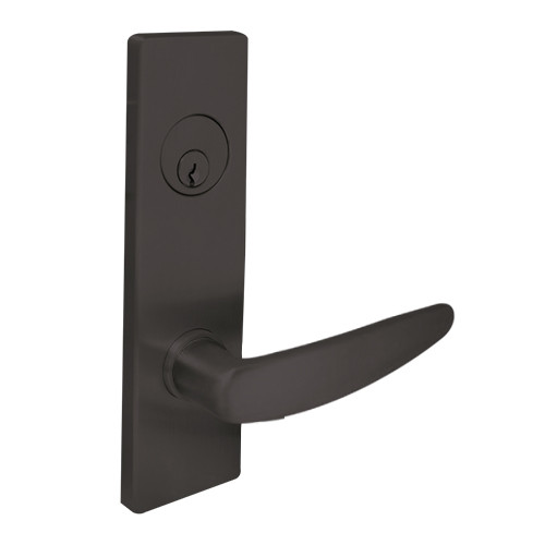MSE-L-G-13-622 TownSteel Single Cylinder Dormitory / Exit Heavy Duty Low Escutcheon Mortise Lock with Gala Lever in Oil Rubbed Bronze