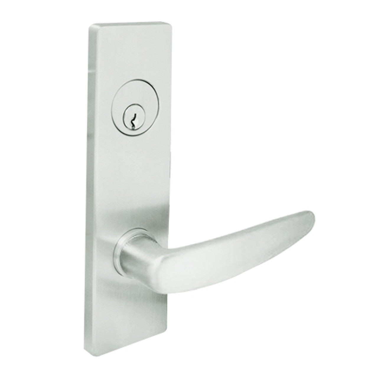 MSE-L-G-81-629-IC TownSteel Single Cylinder Hotel Privacy Heavy Duty Low Escutcheon Mortise Lock with Gala Lever Prep for SFIC in Bright Stainless Steel