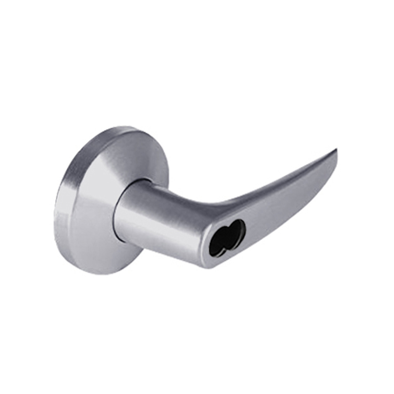 9K47HJ16KSTK626 Best 9K Series Hotel Cylindrical Lever Locks with Curved without Return Lever Design Accept 7 Pin Best Core in Satin Chrome