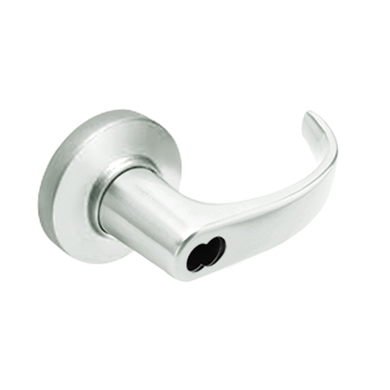 9K57HJ14CSTK618 Best 9K Series Hotel Cylindrical Lever Locks with Curved with Return Lever Design Accept 7 Pin Best Core in Bright Nickel