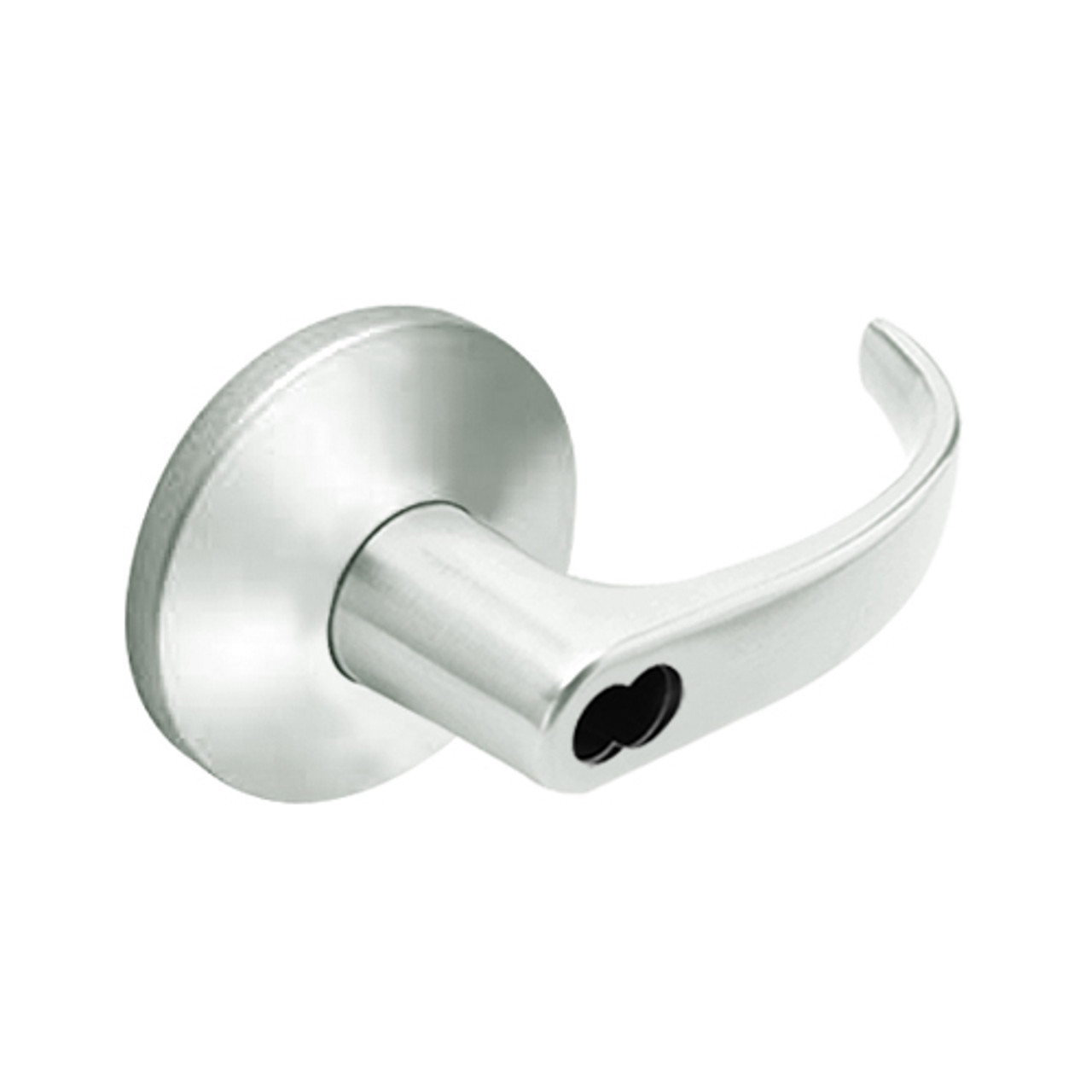 9K57HJ14LSTK618 Best 9K Series Hotel Cylindrical Lever Locks with Curved with Return Lever Design Accept 7 Pin Best Core in Bright Nickel