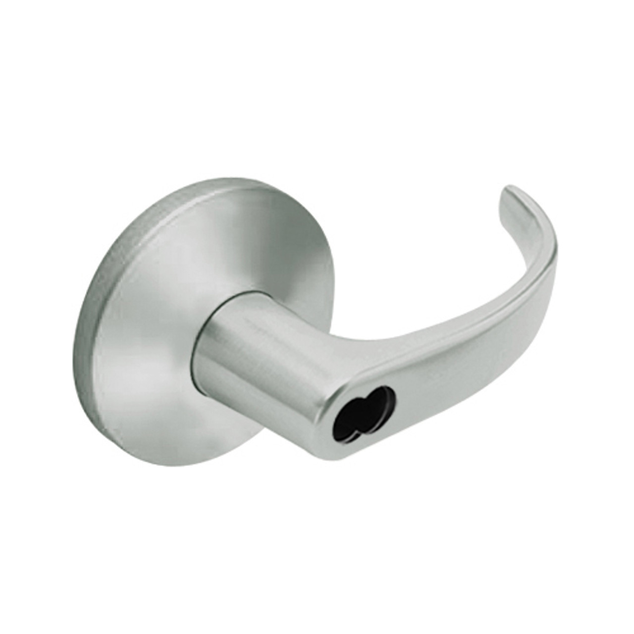 9K57HJ14LSTK619 Best 9K Series Hotel Cylindrical Lever Locks with Curved with Return Lever Design Accept 7 Pin Best Core in Satin Nickel