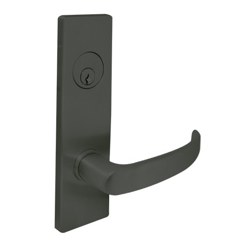 MSE-L-Q-20-622 TownSteel Single Cylinder Entrance / Apartment Heavy Duty Low Escutcheon Mortise Lock with Quest Lever in Oil Rubbed Bronze