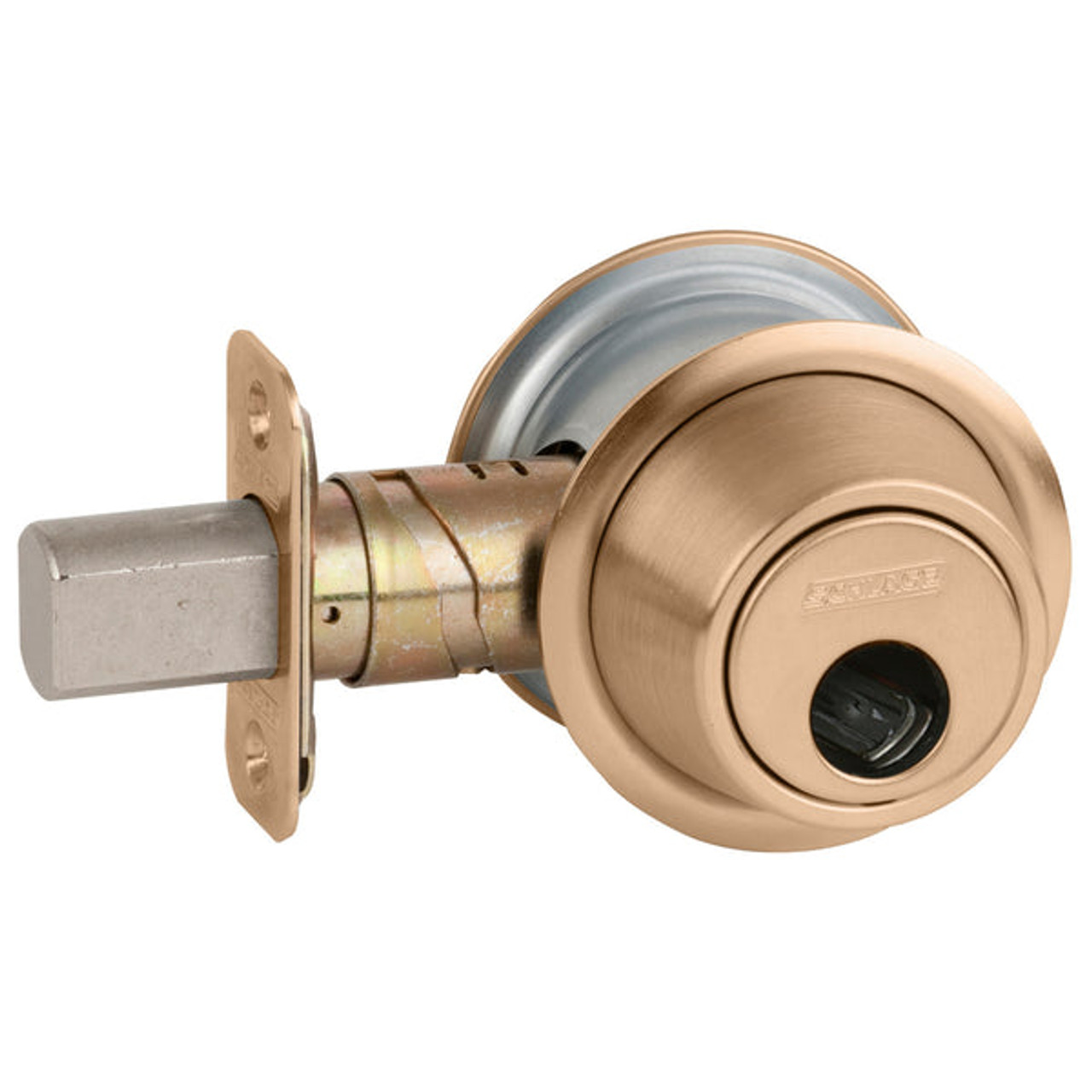 B561FL-612 Schlage Fire Rated Grade 2 Cylinder by Blank Plate Deadbolt with Less Core in Satin Bronze