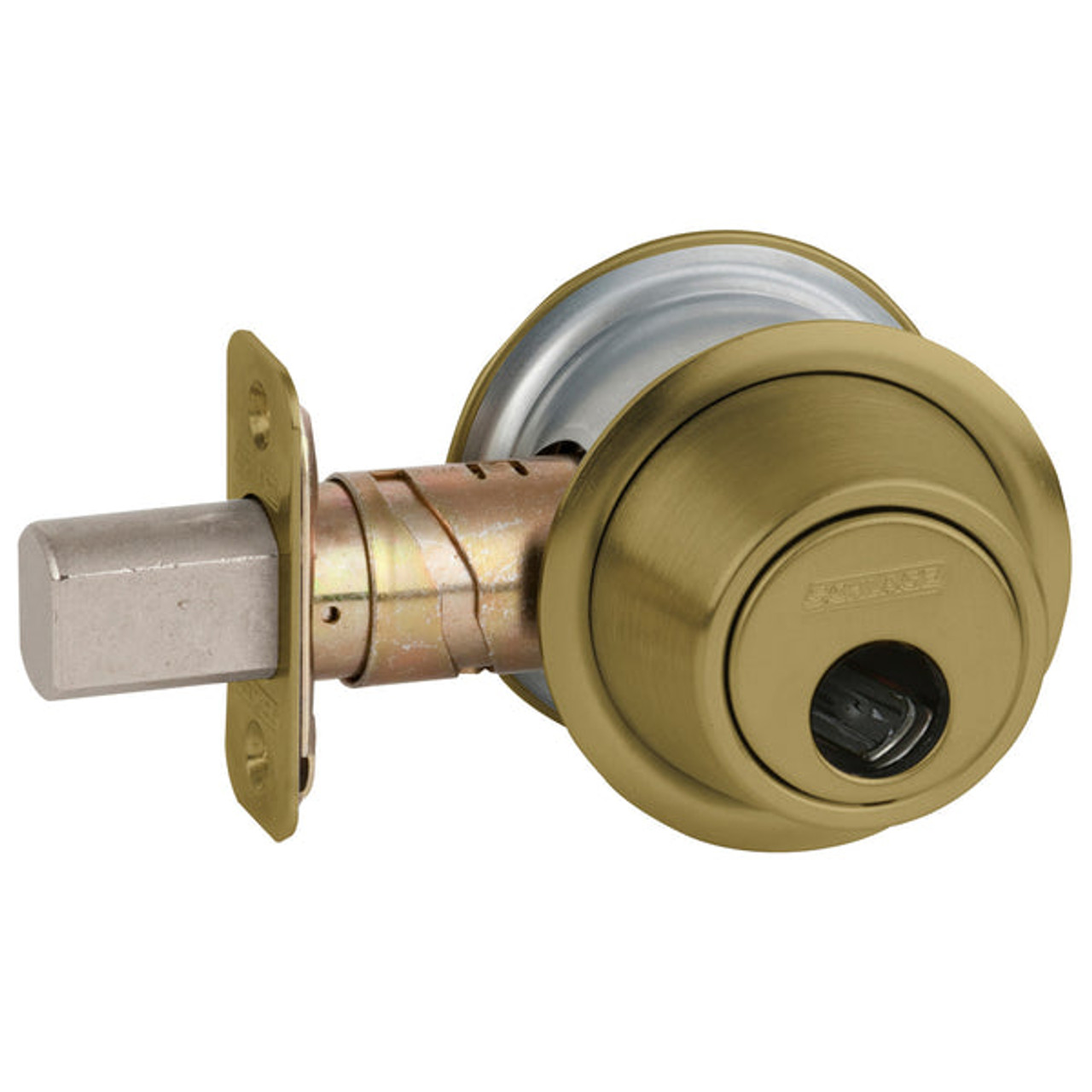 B563L-609 Schlage Grade 2 Classroom Deadbolt Lock with Less Core in Antique Brass B563L-609 Schlage Grade 2 Classroom Deadbolt Lock with Less Core in Antique Brass