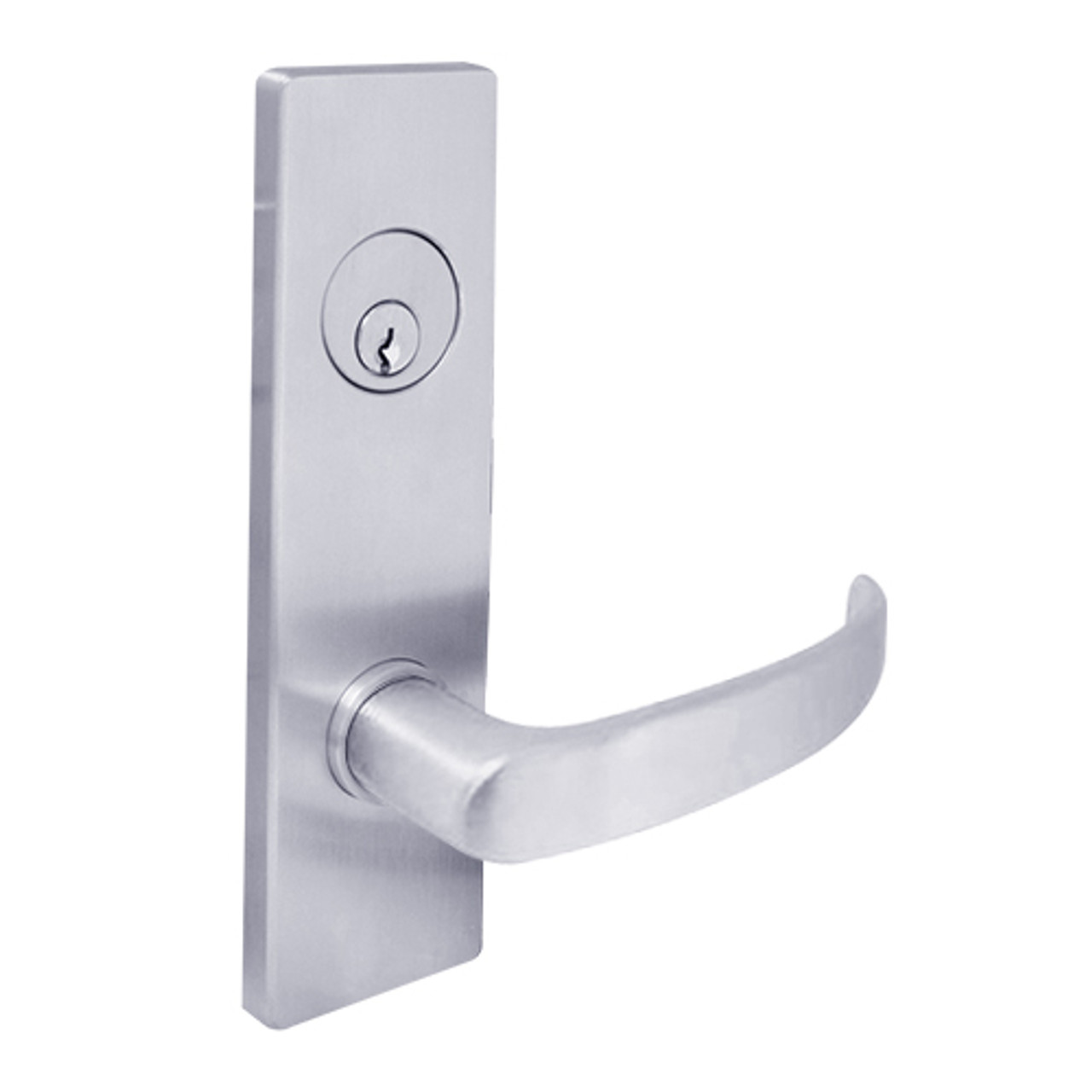 MSE-L-Q-35-605-IC TownSteel Double Cylinder Storeroom with Deadbolt Heavy Duty Low Escutcheon Mortise Lock with Quest Lever Prep for SFIC in Bright Brass