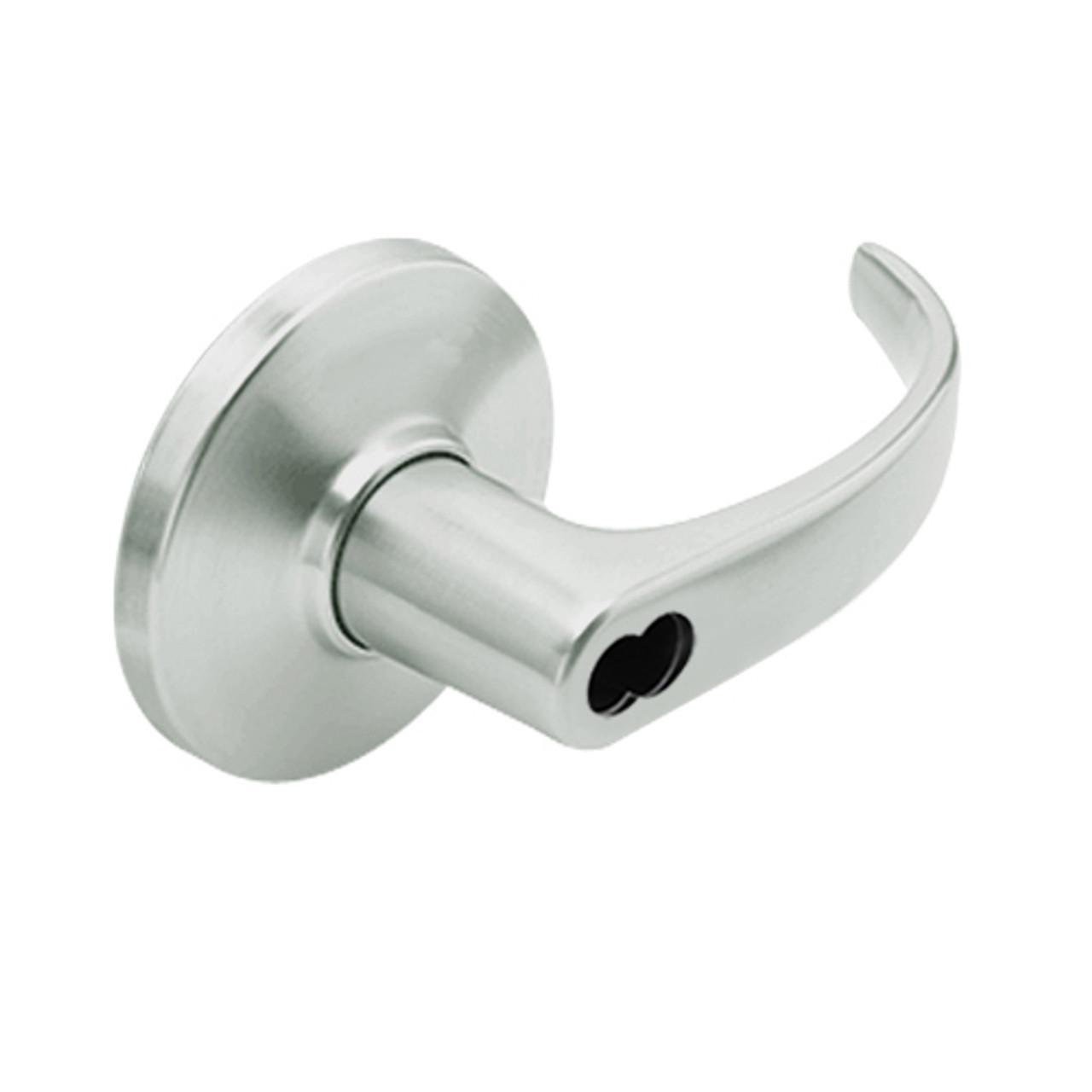 9K47H14DS3619LM Best 9K Series Hotel Cylindrical Lever Locks with Curved with Return Lever Design Accept 7 Pin Best Core in Satin Nickel