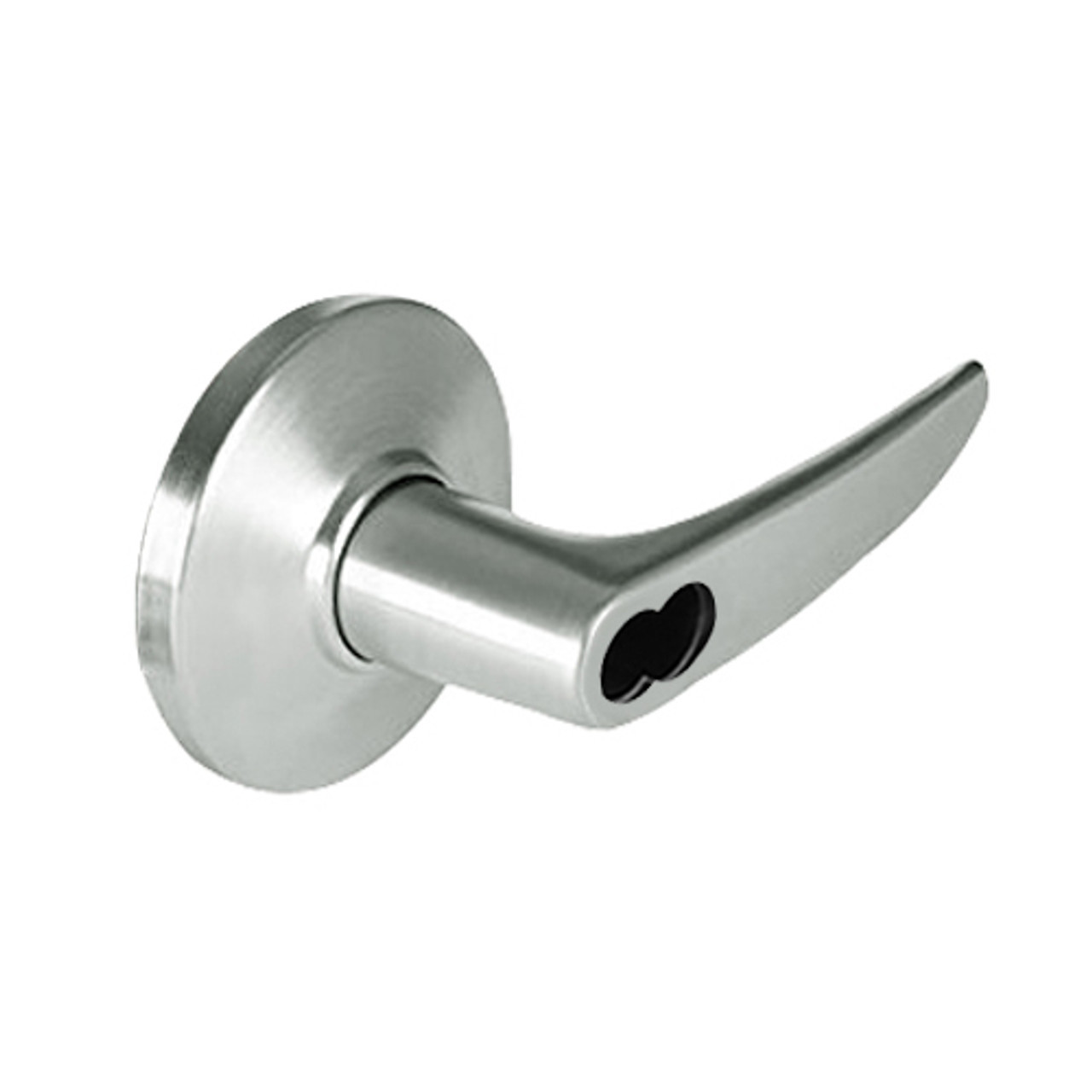 9K47H16DSTK618LM Best 9K Series Hotel Cylindrical Lever Locks with Curved without Return Lever Design Accept 7 Pin Best Core in Bright Nickel