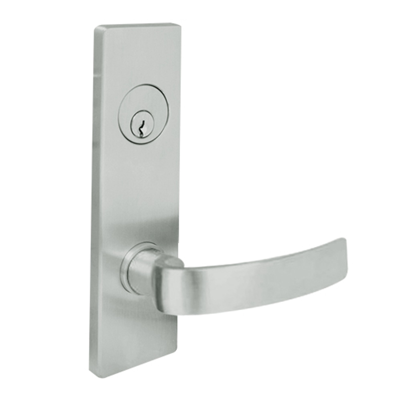 MSE-R-A-17-630-IC TownSteel Single Cylinder Deadlock Heavy Duty Low Escutcheon Mortise Lock with Artistic Lever Prep for SFIC in Satin Stainless Steel