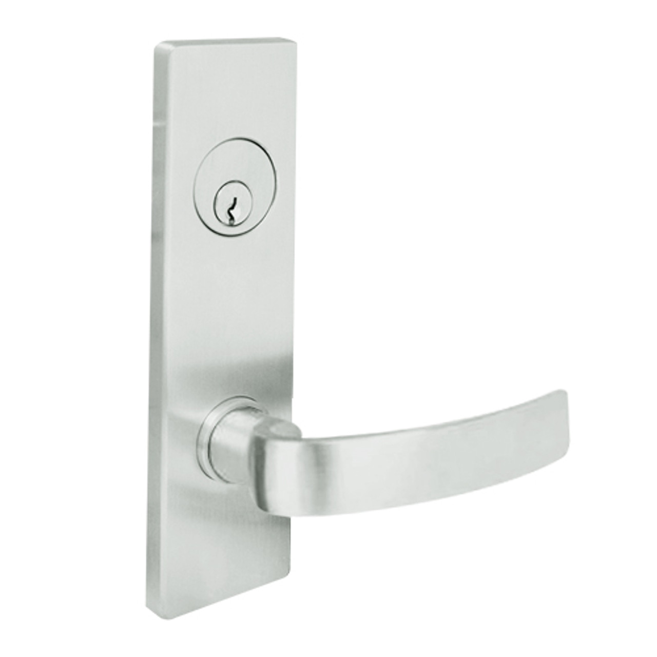 MSE-R-A-32-629-IC TownSteel Double Cylinder Intruder Latch Bolt Heavy Duty Low Escutcheon Mortise Lock with Artistic Lever Prep for SFIC in Bright Stainless Steel
