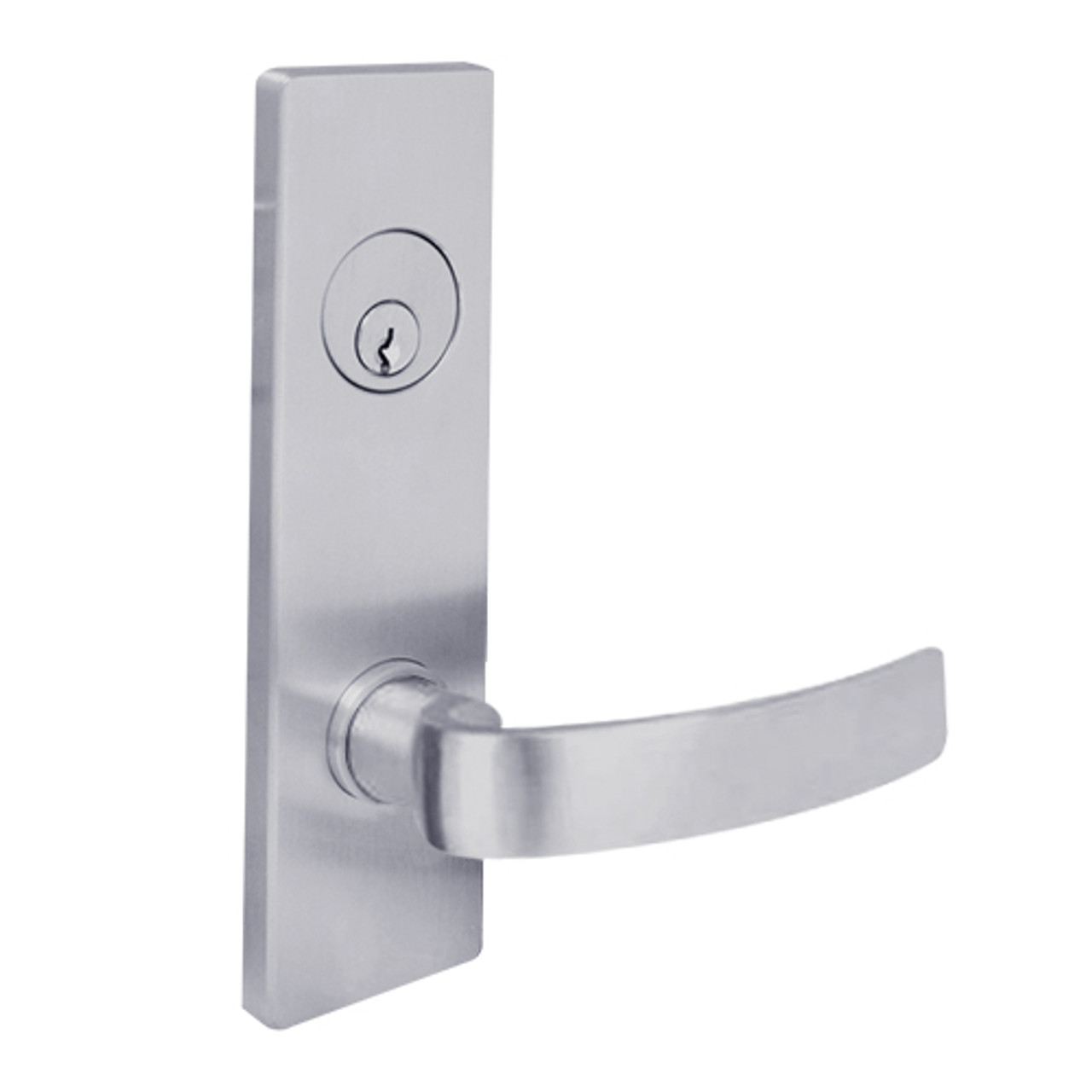 MSE-R-A-35-626-IC TownSteel Double Cylinder Storeroom with Deadbolt Heavy Duty Low Escutcheon Mortise Lock with Artistic Lever Prep for SFIC in Satin Chrome