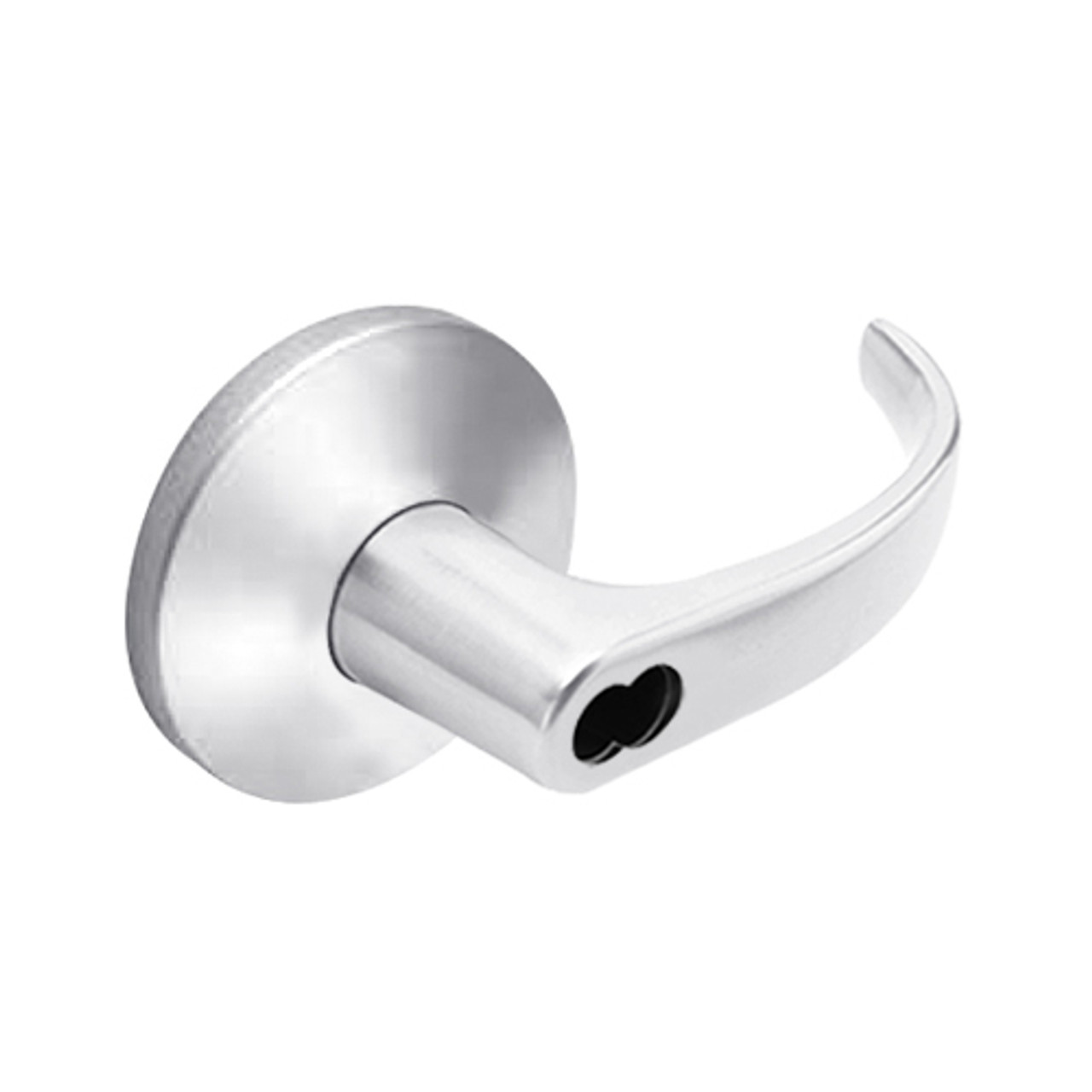 9K57HJ14LSTK625LM Best 9K Series Hotel Cylindrical Lever Locks with Curved with Return Lever Design Accept 7 Pin Best Core in Bright Chrome