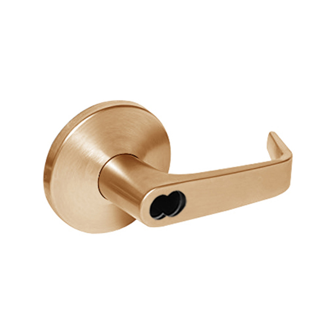 9K57HJ15LS3612LM Best 9K Series Hotel Cylindrical Lever Locks with Contour Angle with Return Lever Design Accept 7 Pin Best Core in Satin Bronze