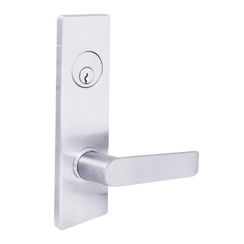 MSE-L-C-17-625-IC TownSteel Single Cylinder Deadlock Heavy Duty Low Escutcheon Mortise Lock with Congress Lever Prep for SFIC in Bright Chrome