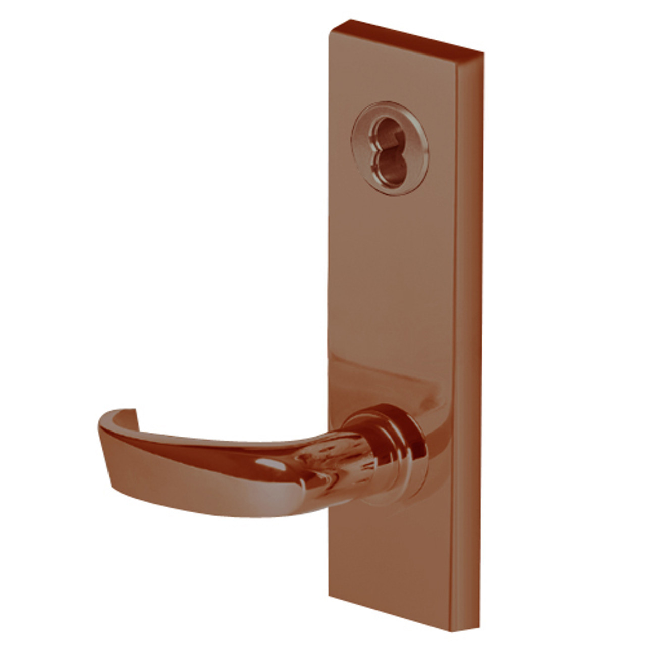 45H7TD14M690VIT Best 40H Series Dormitory with Deadbolt Heavy Duty Mortise Lever Lock with Curved with Return Style in Dark Bronze