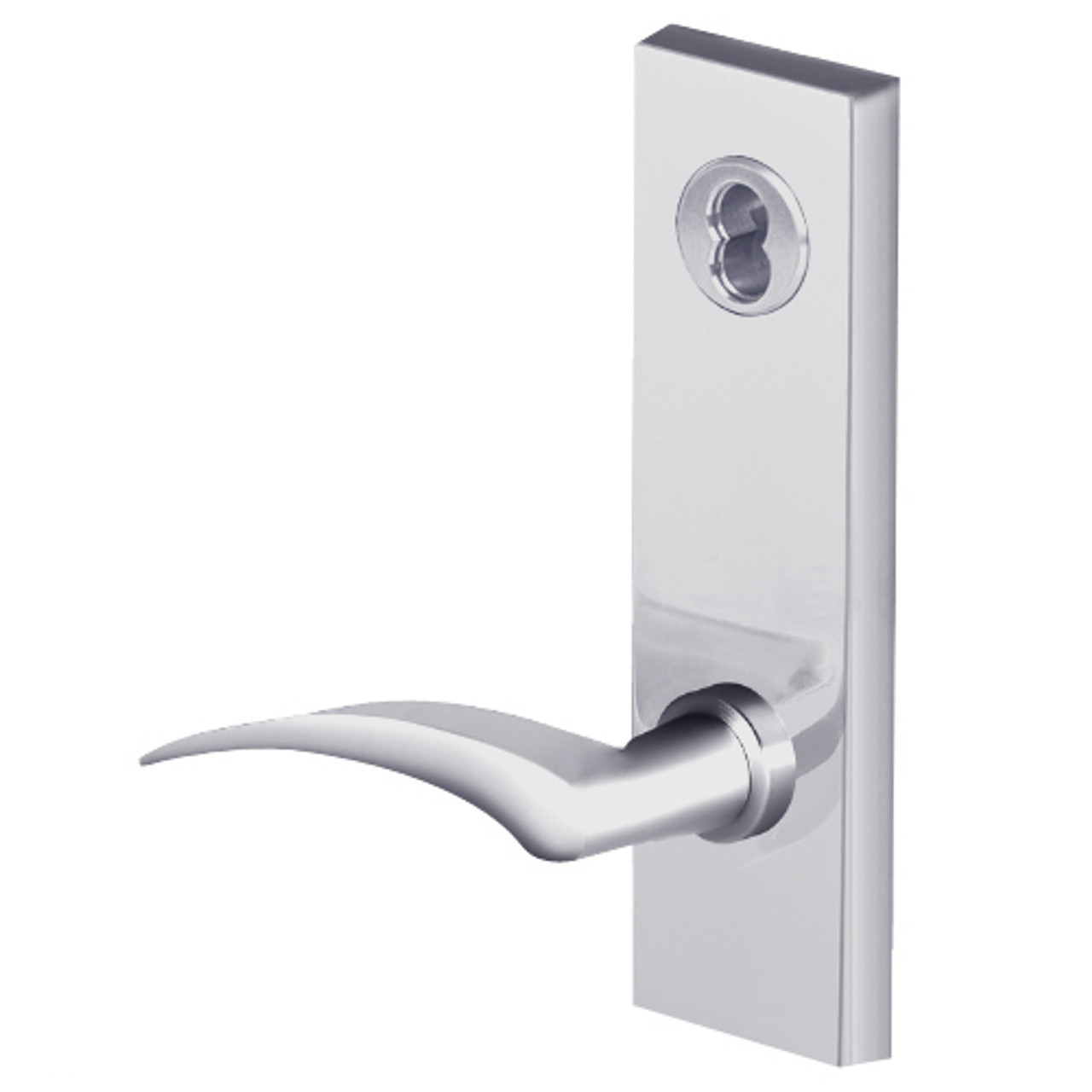 45H7TD17RM626VIT Best 40H Series Dormitory with Deadbolt Heavy Duty Mortise Lever Lock with Gull Wing RH in Satin Chrome