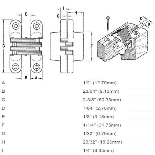 204C-US15 Soss Invisible Hinge