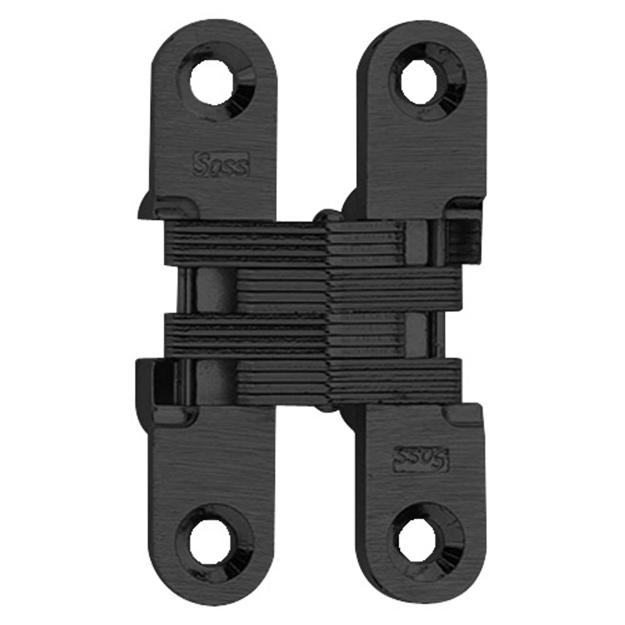 204C-US19 Soss Invisible Hinge in Black E-Coated Finish