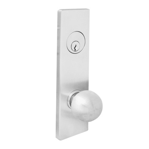 MSE-L-R-09-629-IC TownSteel Double Cylinder Apartment / Exit / Public Toilet Heavy Duty Low Escutcheon Mortise Lock with Regal Knob Prep for SFIC in Bright Stainless Steel