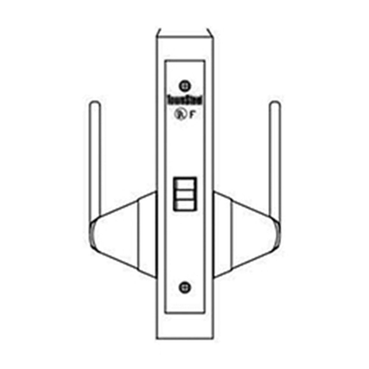 MRX-A-01-630-RHR TownSteel Ligature Resistant Passage Mortise Lock Non Keyed with Arch Trim - Right Hand Reverse in Satin Stainless Steel