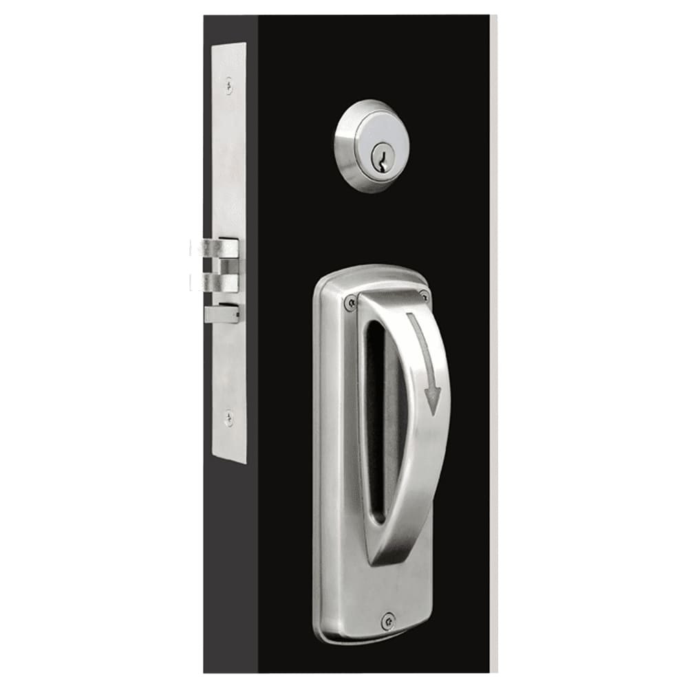 MRX-A-04-630-RH TownSteel Ligature Resistant Entry - Office Mortise Lock Single Cylinder with Arch Trim - Right Hand in Satin Stainless Steel