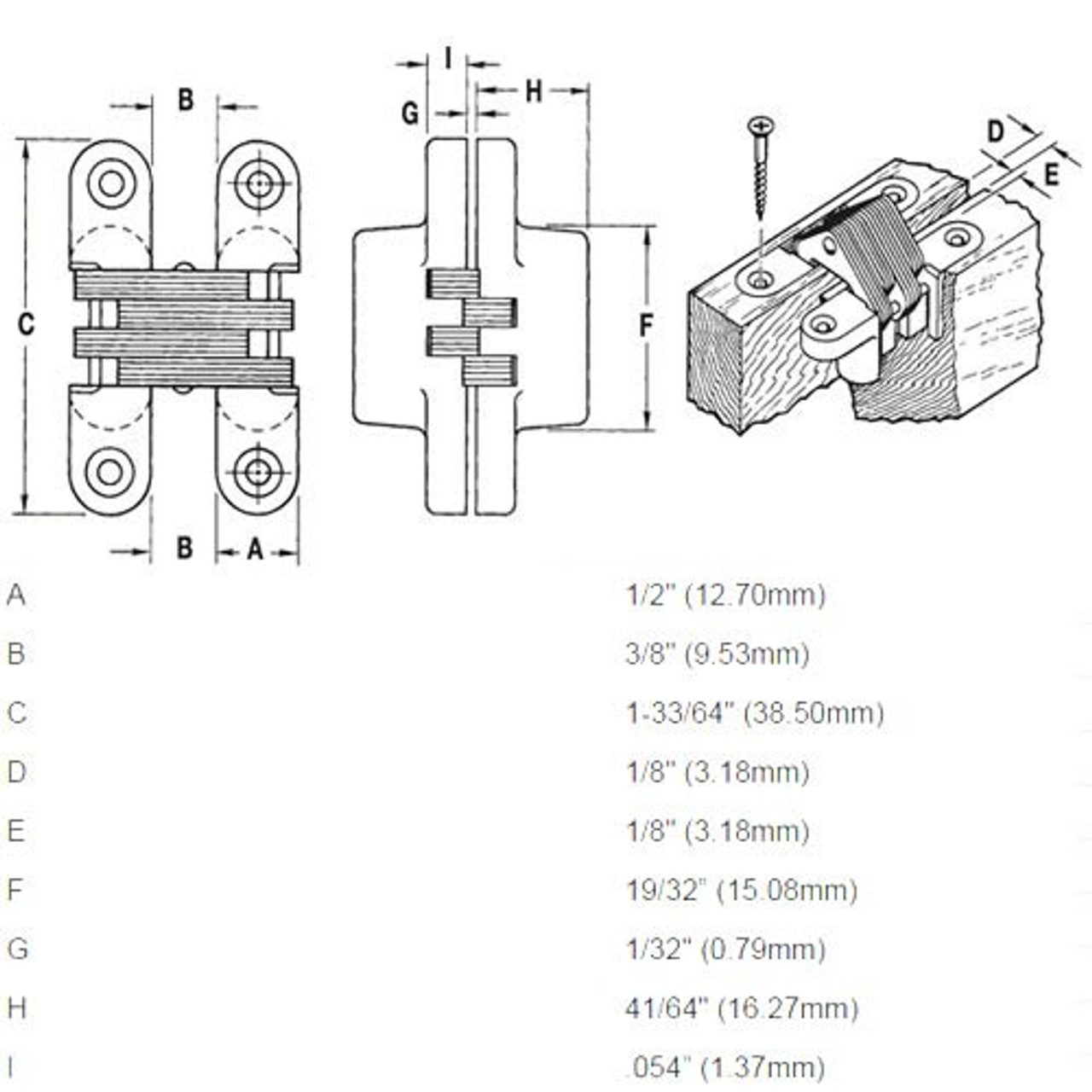 303C-US19 Soss Invisible Hinge