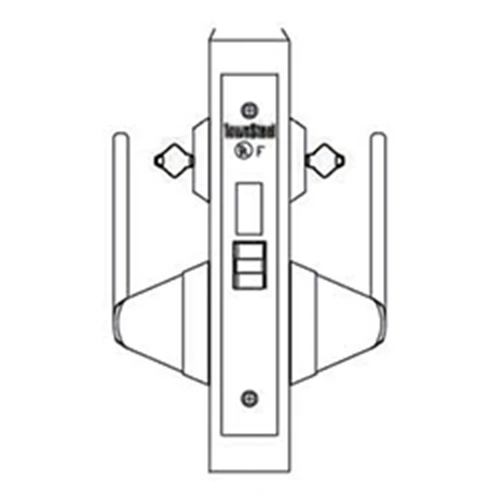 MRX-A-14-630-RHR-CLFIC TownSteel Ligature Resistant Store Door lock Mortise Lock Double Cylinders with Arch Trim - Right Hand Reverse in Satin Stainless Steel