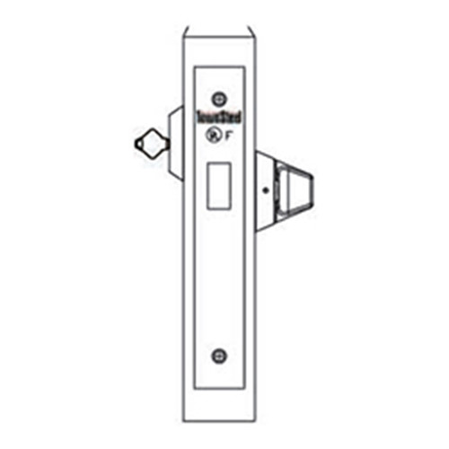 MRX-A-29-630-LH-YLFIC TownSteel Ligature Resistant Classroom Dead Lock with thumb turn Mortise Lock Single Cylinder with Arch Trim - Left Hand in Satin Stainless Steel