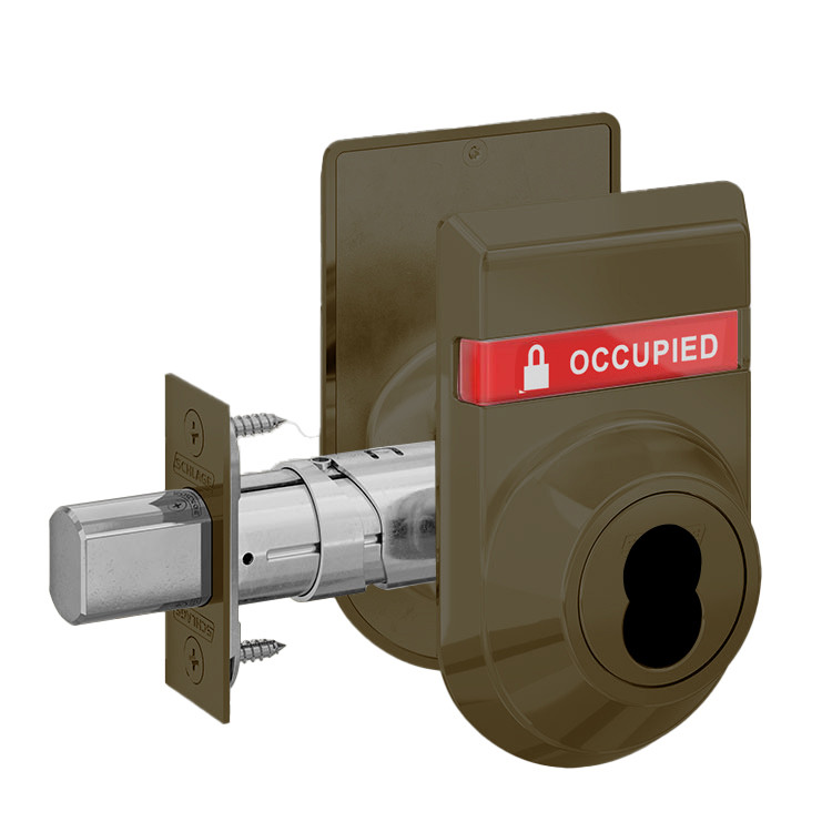 B562J-613-OS-OCC-IS-LOC Schlage Grade 2 Double Cylinder Deadbolt with FSIC Prep Less Core Dual Indicator in Oil Rubbed Bronze