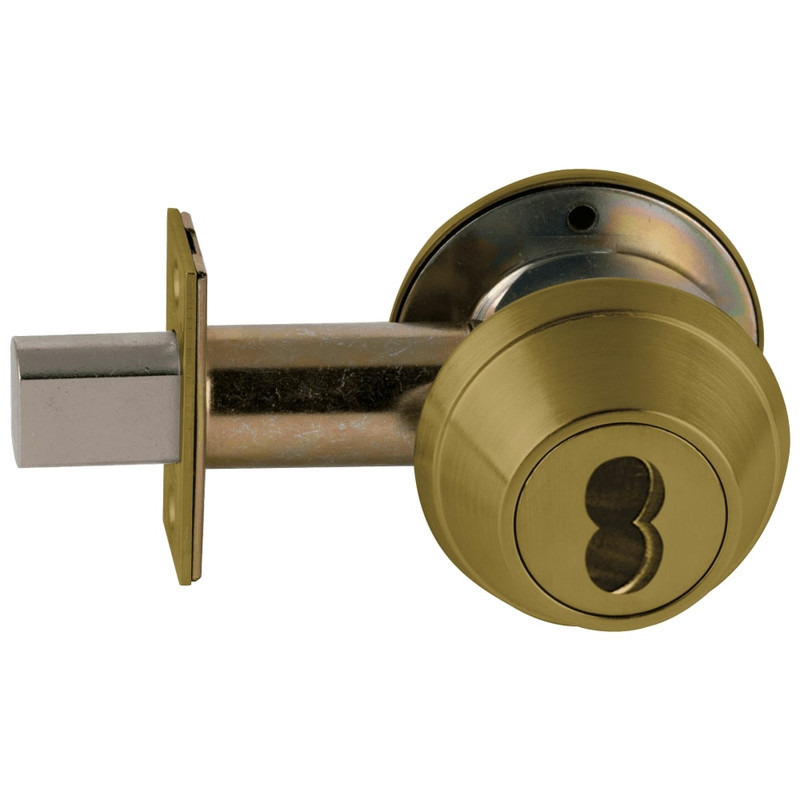 B662J-609 Schlage Grade 2 Double Cylinder Deadbolt FSIC Prep, Less Core in Antique Brass