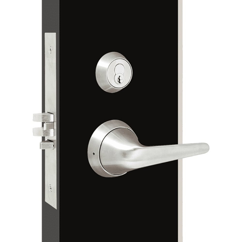 MRX-S-L-12-630-YLFIC TownSteel Heavy Duty Anti-Ligature Dormitory or Exit with thumb turn x Levers Mortise Lock Single Cylinder with Sectional trim in Satin Stainless Steel