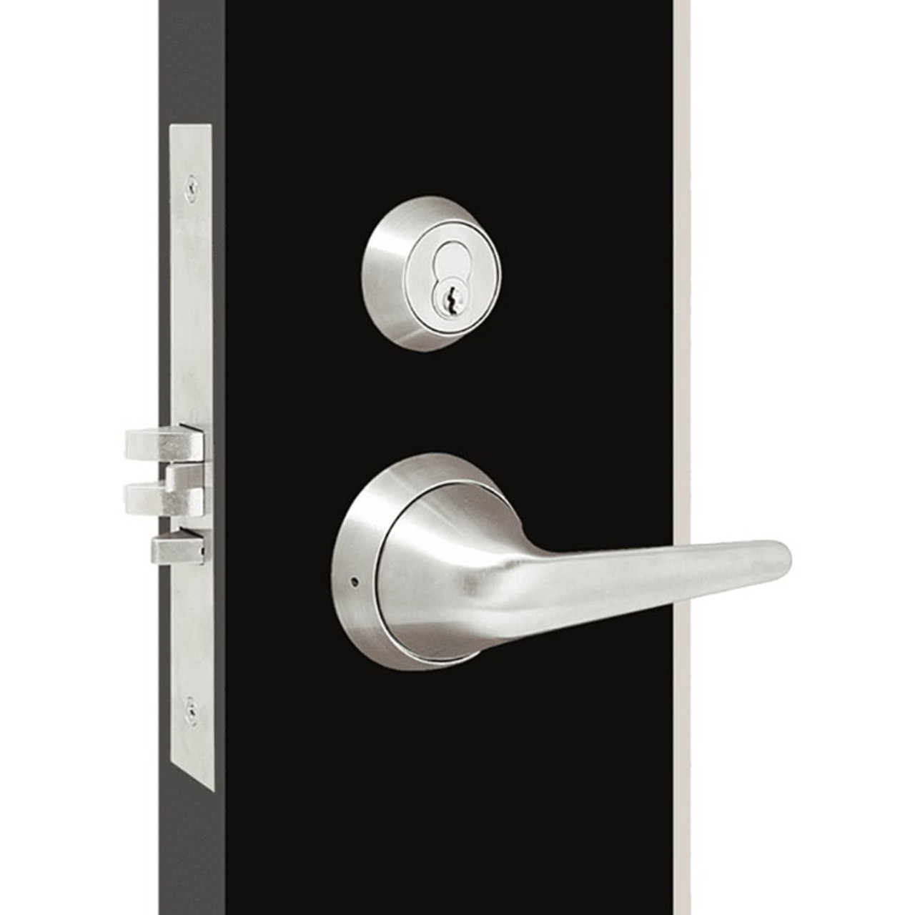 MRX-S-L-46-630-SLFIC TownSteel Heavy Duty Anti-Ligature Institutional Privacy with Key Locked Feature with thumb turn x knob Mortise Lock Single Cylinders with Sectional Trim in Satin Stainless Steel MRX-S-L-46-630-SLFIC TownSteel Heavy Duty Anti-Ligature Institutional Privacy with Key Locked Feature with thumb turn x knob Mortise Lock Single Cylinders with Sectional Trim in Satin Stainless Steel