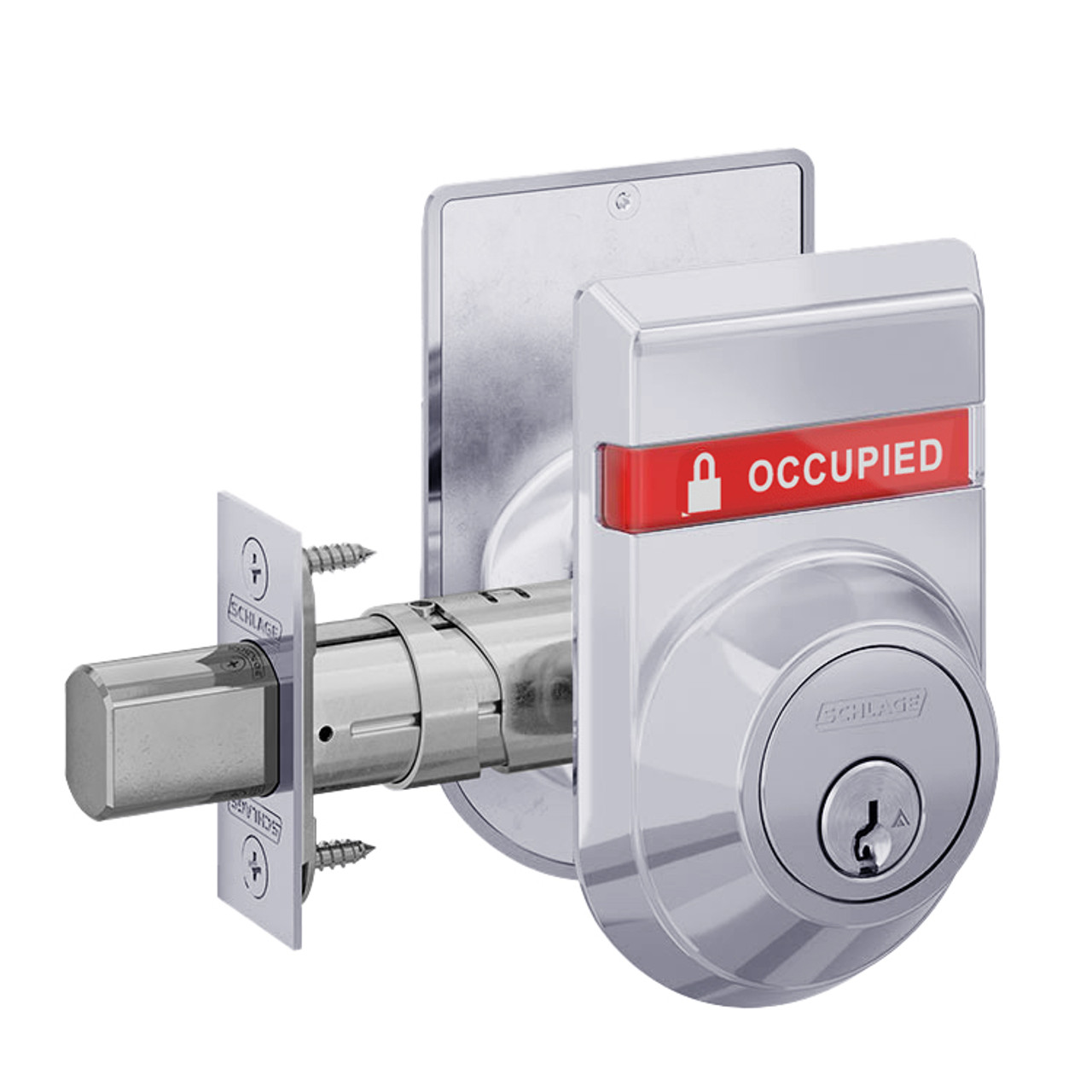 B660P-625-OS-OCC-IS-LOC Schlage Grade 1 Single Cylinder Deadbolt with Dual Indicator in Bright Chrome B660P-625-OS-OCC-IS-LOC Schlage Grade 1 Single Cylinder Deadbolt with Dual Indicator in Bright Chrome