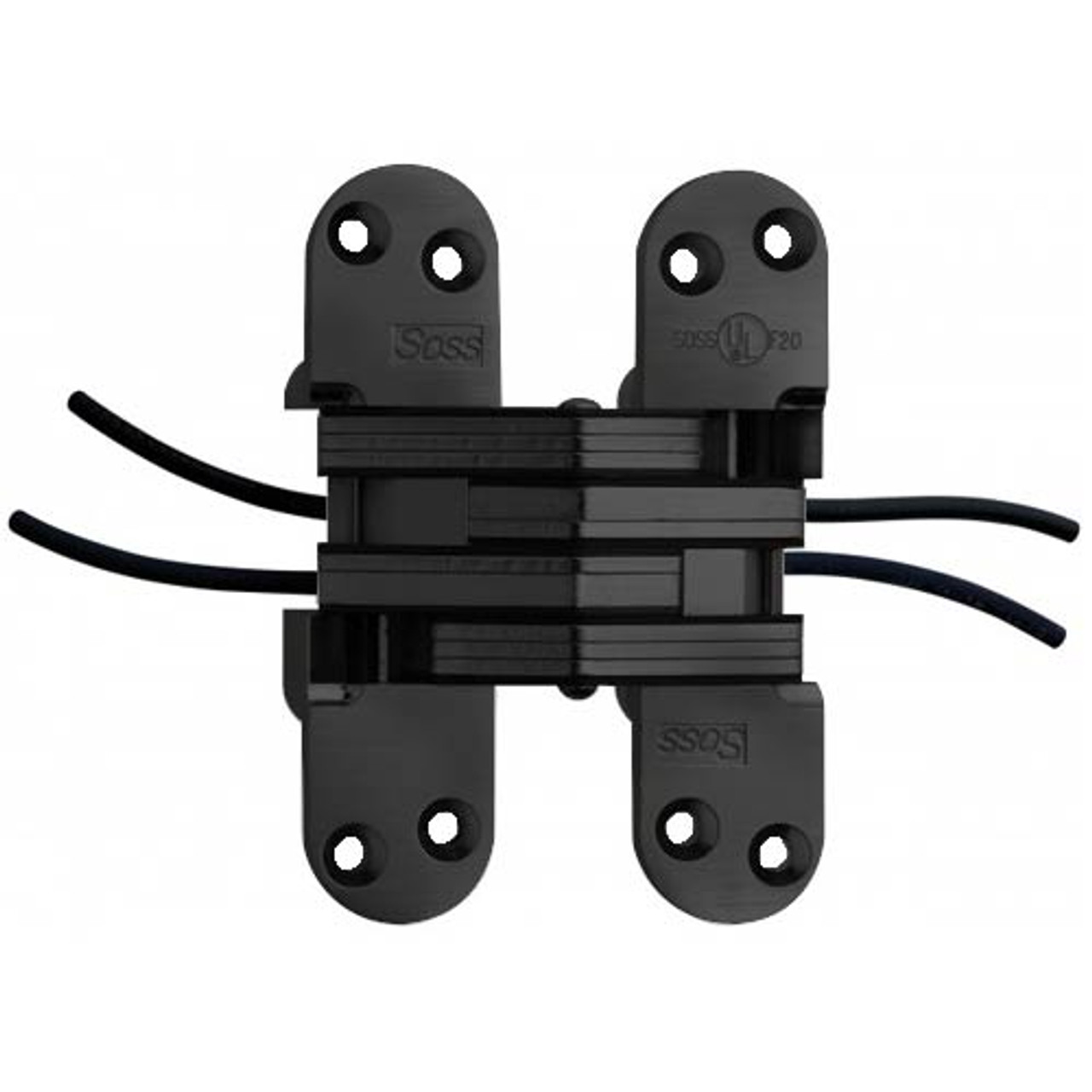 220PT1-US19 Soss Invisible Hinge in Black E-Coated Finish