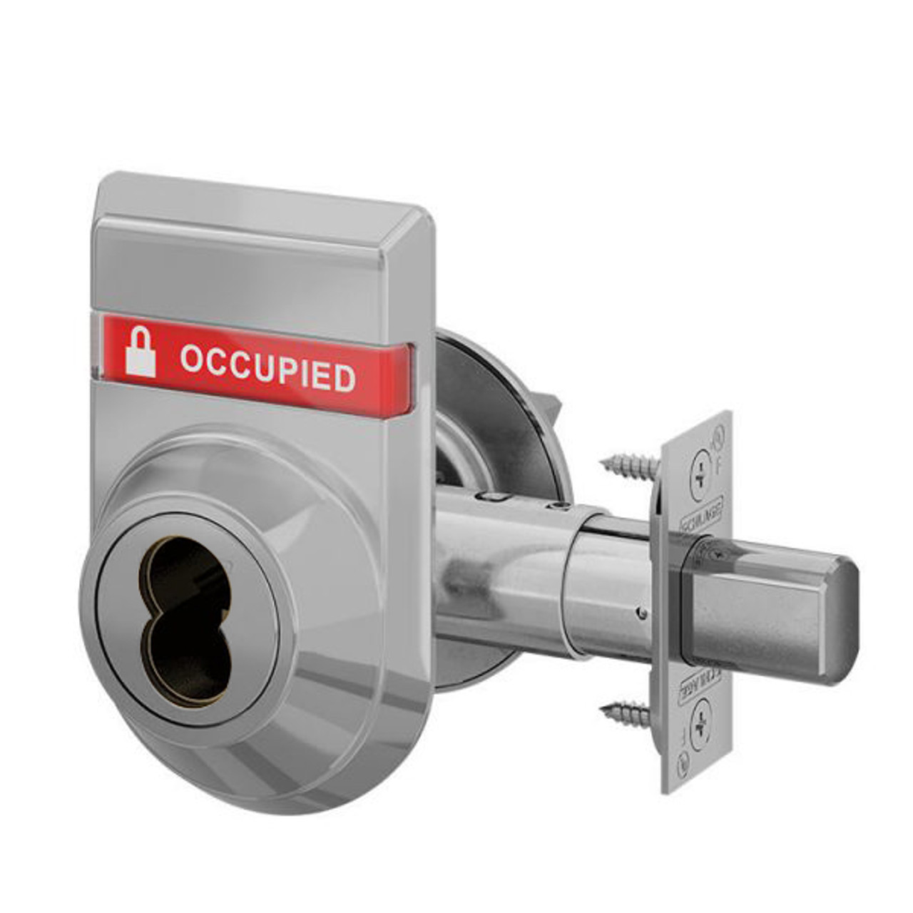 B660B-625-IS-OCC Schlage Grade 3 Single Cylinder Deadbolt with SFIC Prep, Less Core Inside Indicator in Bright Chrome
