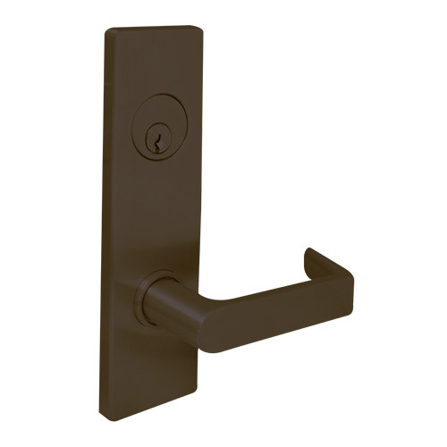 MSE-242-S-622 TownSteel Single Cylinder Function, 3-Position Monitoring, Fail Secure (24VDC) Mortise Electrified Escutcheon Lock with Sentinel Lever in Oil Rubbed Bronze