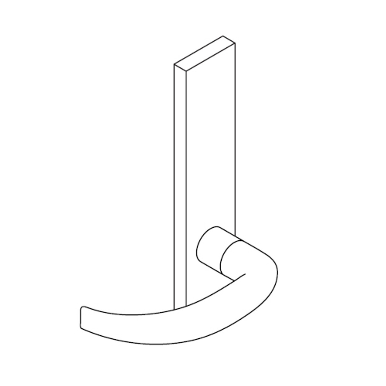L9010-17L-606-RX Schlage L Series Passage Latch Commercial N Escutcheon, Request to Exit, Mortise Lock with 17 Cast Lever Design in Satin Brass