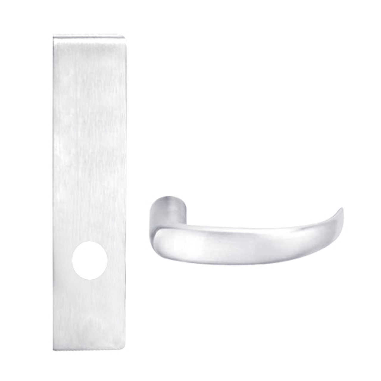 L9010-17L-619-RX Schlage L Series Passage Latch Commercial N Escutcheon, Request to Exit, Mortise Lock with 17 Cast Lever Design in Satin Nickel