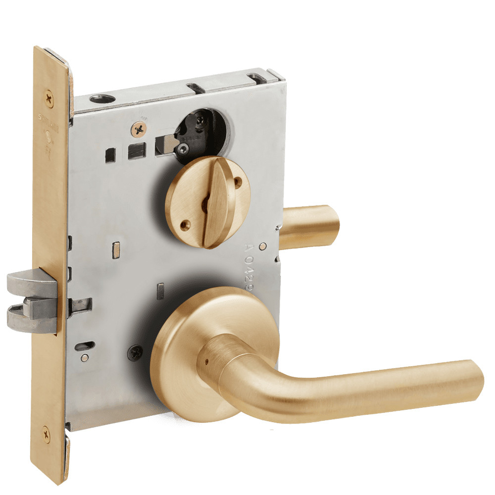 LV9040-02B-612 Schlage L Series Vandlgard - Privacy Commercial Mortise Lock with 02 Cast Lever - B Rose Design Design in Satin Bronze