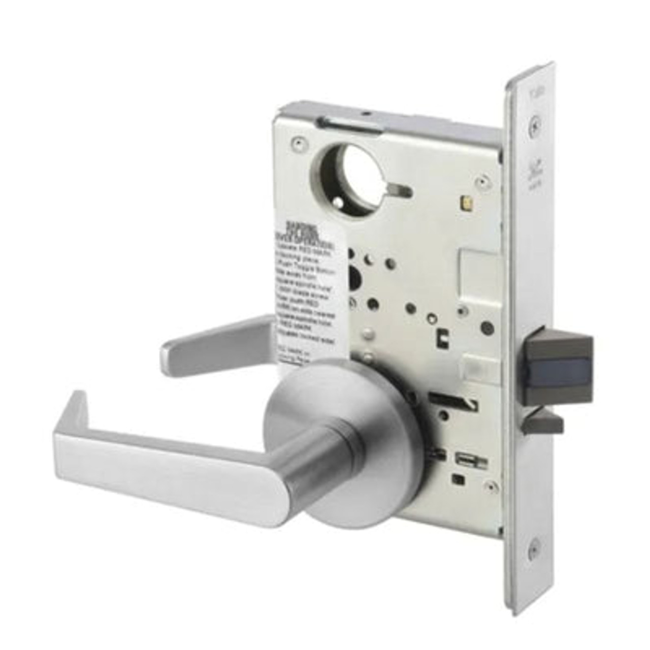 AUR8808-2FL-626-LC Yale 8800FL Series Less Cylinder Mortise Classroom Locks with Augusta Lever - CO Rose in Satin Chrome