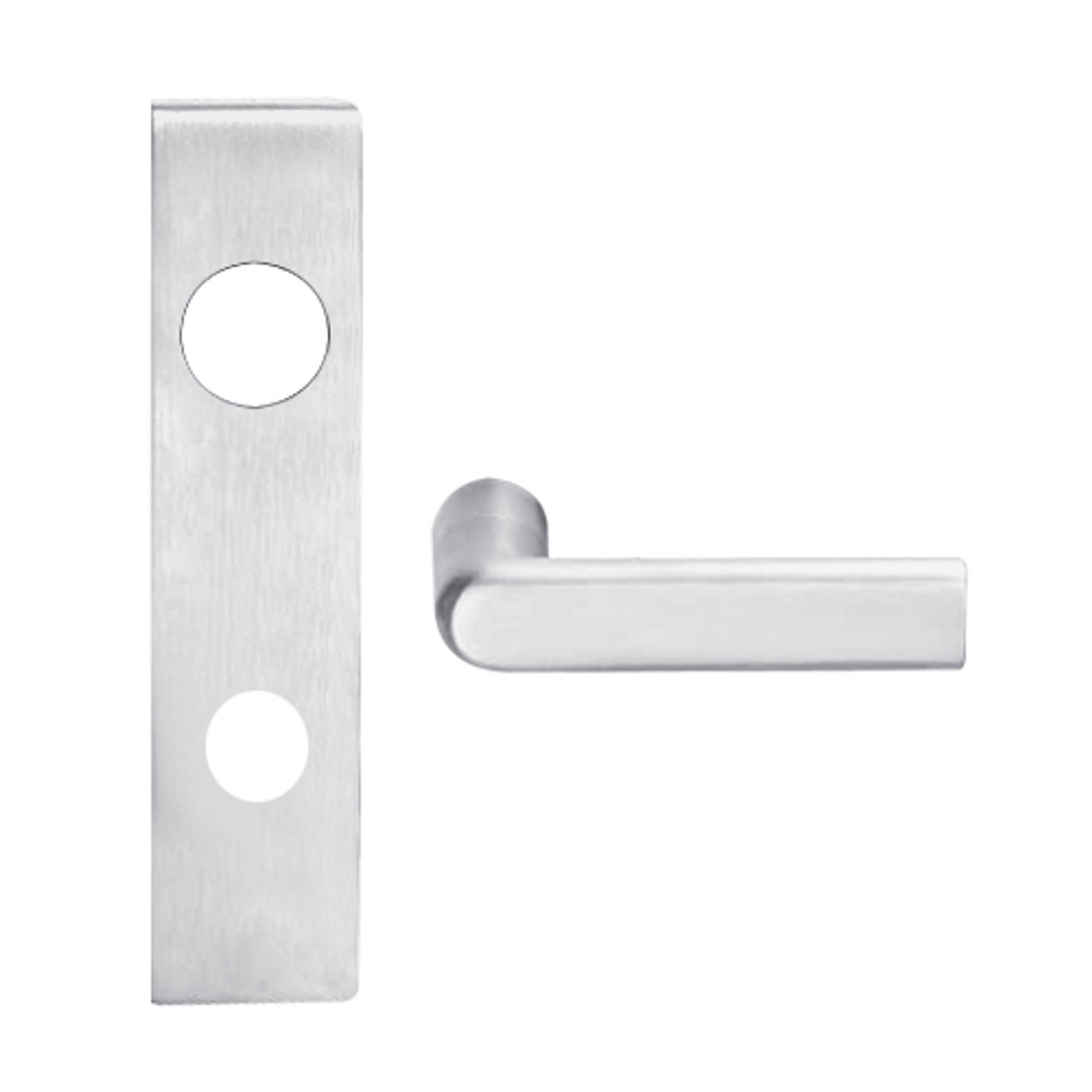L9050B-01L-626 Schlage L Series Entrance Commercial Mortise Lock with 01 Cast Lever Design Prepped for SFIC in Satin Chrome