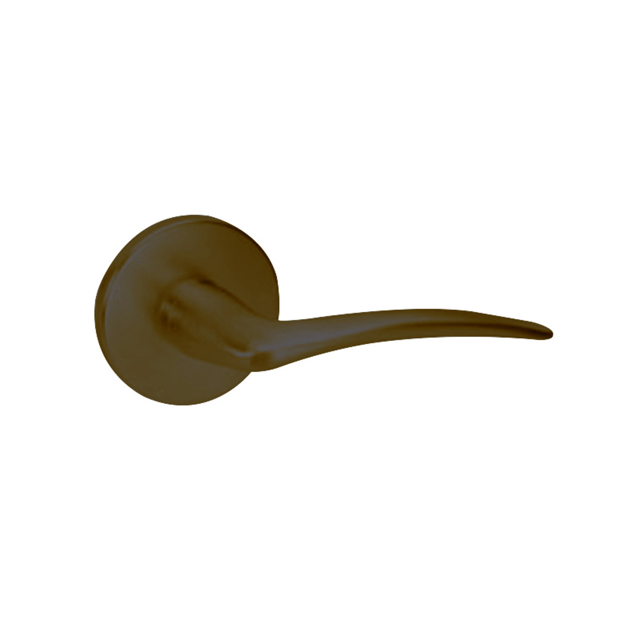 ARR8811-2FL-613E-LH-LC Yale 8800FL Series Less Cylinder Mortise Classroom Deadbolt Locks with Arcadia Lever - Left-Handed in Dark Satin Bronze