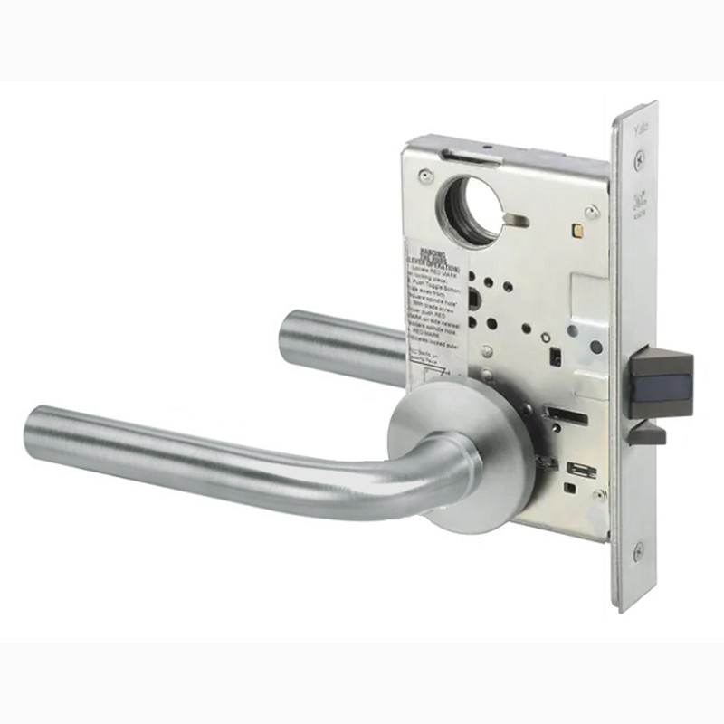 PNR8811-2FL-619-ICLC Yale 8800FL Series Double Cylinder Mortise Classroom Deadbolt Locks with Pinehurst Lever Lock Prepped LFIC in Satin Nickel