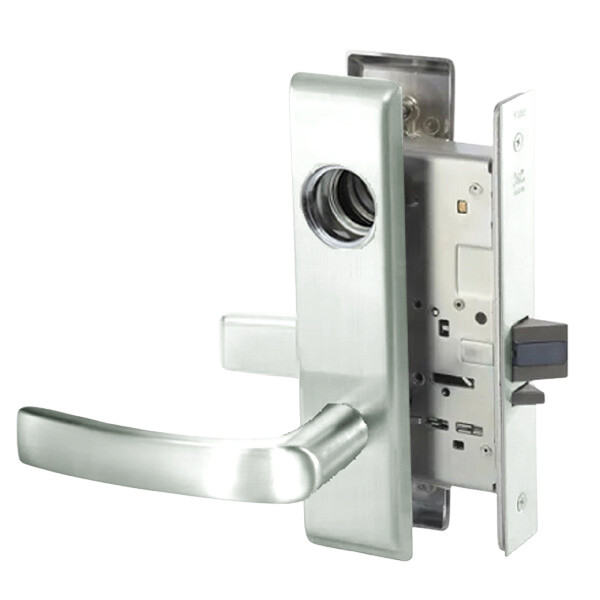 MOCN8811-2FL-618-SFICLC Yale 8800FL Series Double Cylinder Mortise Classroom Deadbolt Locks with Monroe Lever Lock Prepped SFIC in Bright Nickel
