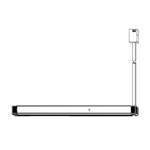 8222T-C-36 Adams Rite Narrow Stile Surface Vertical Rod Exit Device in Dark Bronze