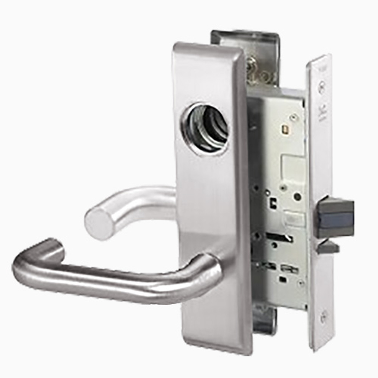 CRCN8824FL-629-ICLC Yale 8800FL Series Single Cylinder Mortise Hold Back Locks with Carmel Lever Lock Prepped LFIC in Bright Stainless Steel CRCN8824FL-629-ICLC Yale 8800FL Series Single Cylinder Mortise Hold Back Locks with Carmel Lever Lock Prepped LFIC in Bright Stainless Steel