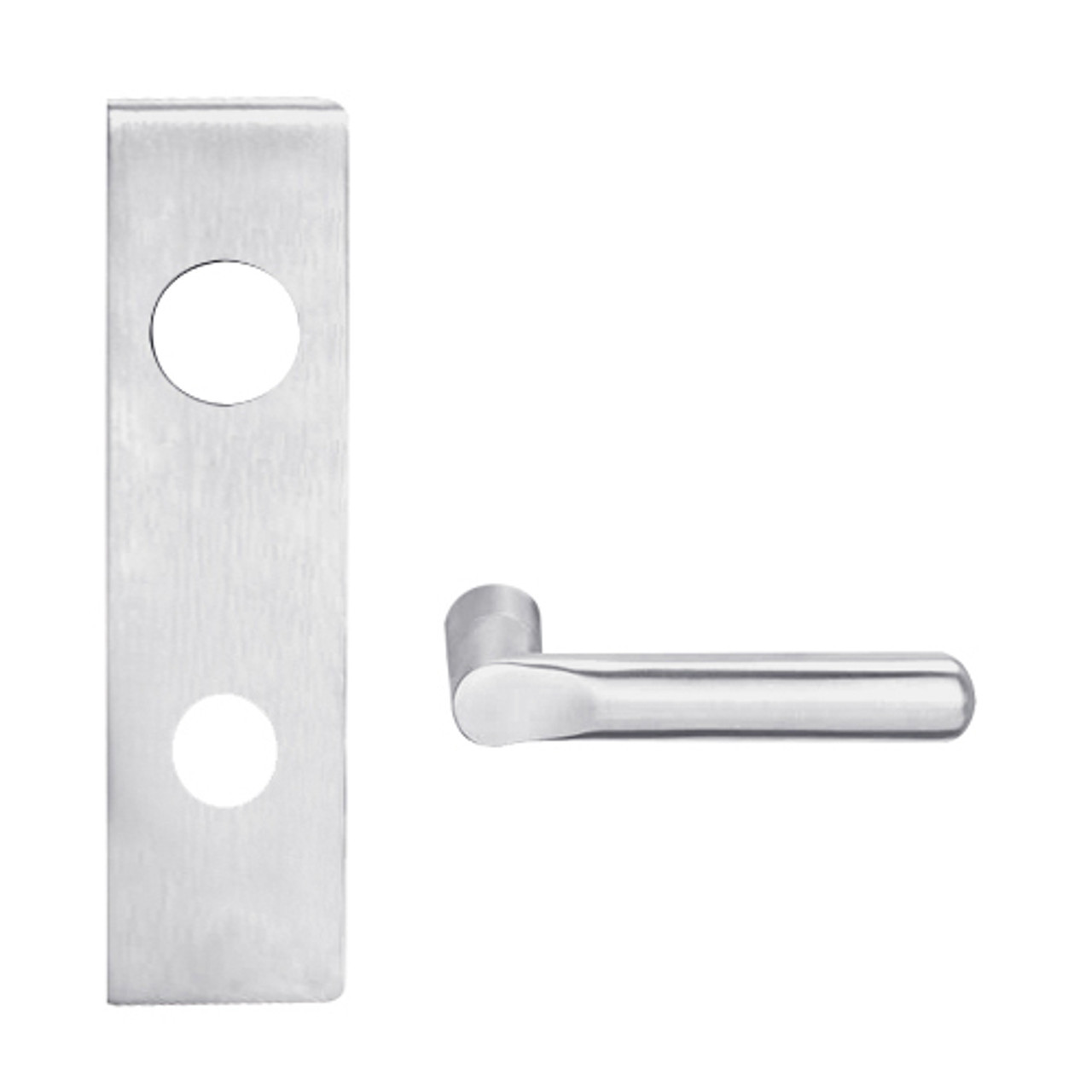 L9080J-18N-626-LX Schlage L Series Storeroom Commercial - Latchbolt Monitor Mortise Lock with 18 Cast Lever Design Prepped for FSIC in Satin Chrome