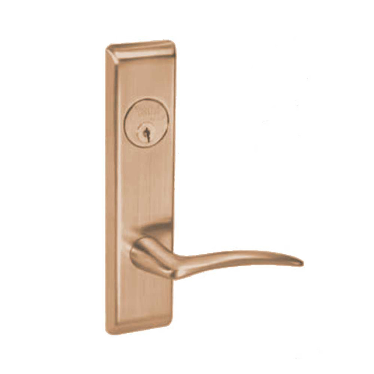 ARCN8829FL-612-RH-ICLC Yale 8800FL Series Single Cylinder Mortise Closet Locks with Arcadia Lever - Right-Handed Lock Prepped LFIC in Satin Bronze
